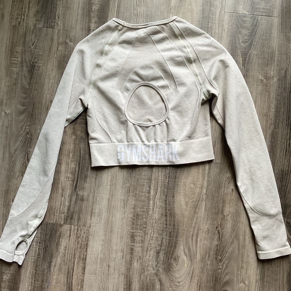 GYMSHARK FLEX SPORTS LONG SLEEVE CROP TOP size Large - Picture 3 of 3